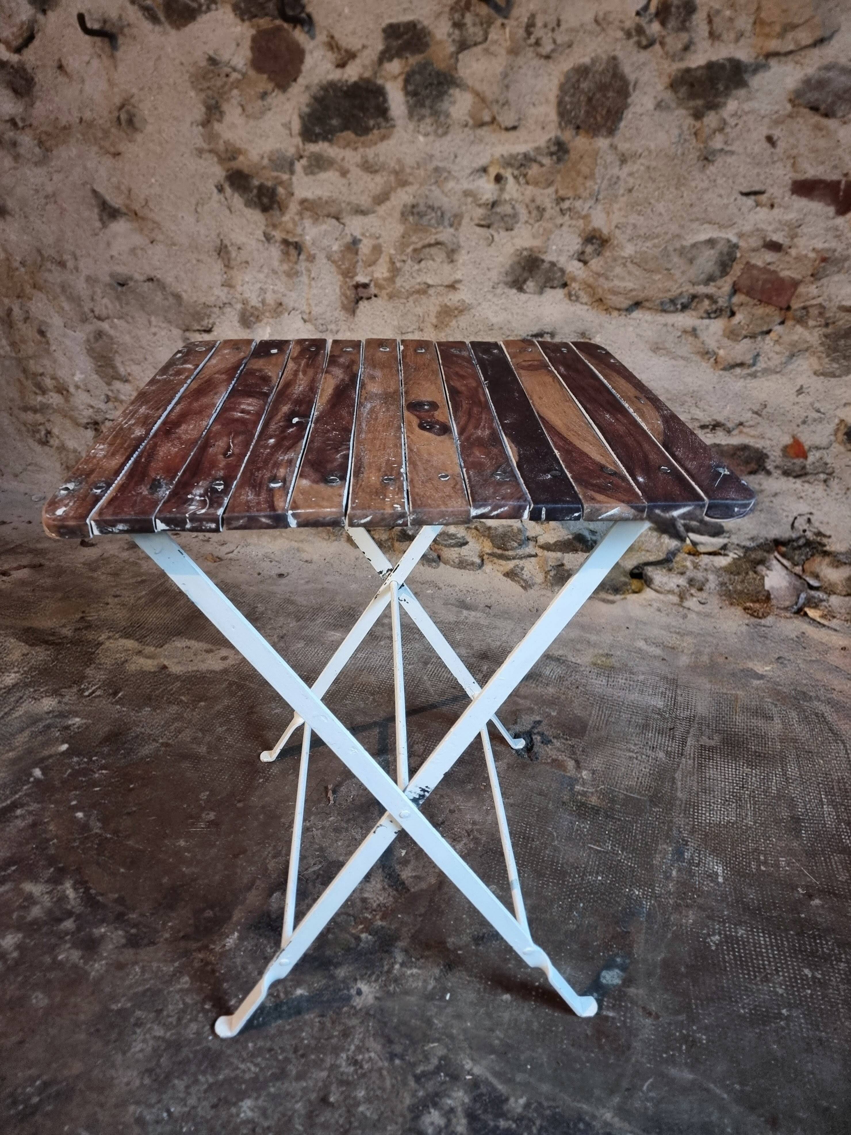 Vintage folding bistro table – 1950s