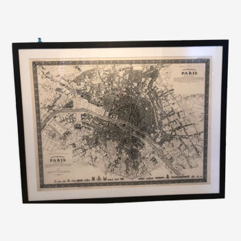 Map of Paris edition Mayer's - Handatlas