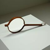 Rosewood hand mirror by Hans-Agne Jakobsson made in Markaryd, 1950s Sweden.