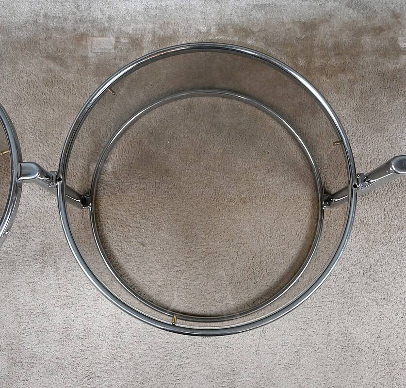 Coffee table with rotating trays, attributed to Milo Baughman – 1970