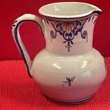 Malicorne Milk Jug, Rouen decor, Emile Tessier, 9 cm