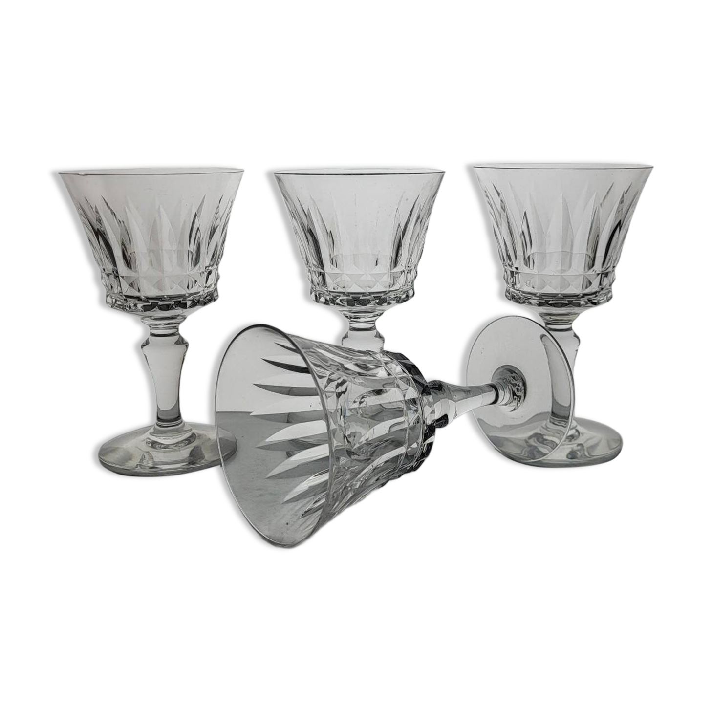 4 Baccarat Piccadilly crystal wine glasses