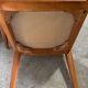 Set of 4 vintage 1960s chairs in wood and black faux leather – design