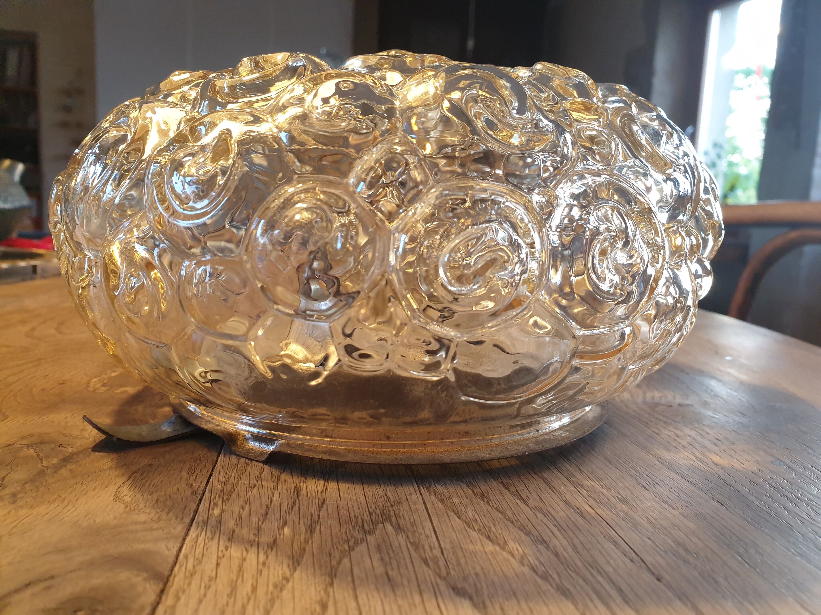 Pair of Helena Tynell snail ceiling lights