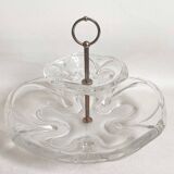 Glass paste compote 1960s Height 25 cm