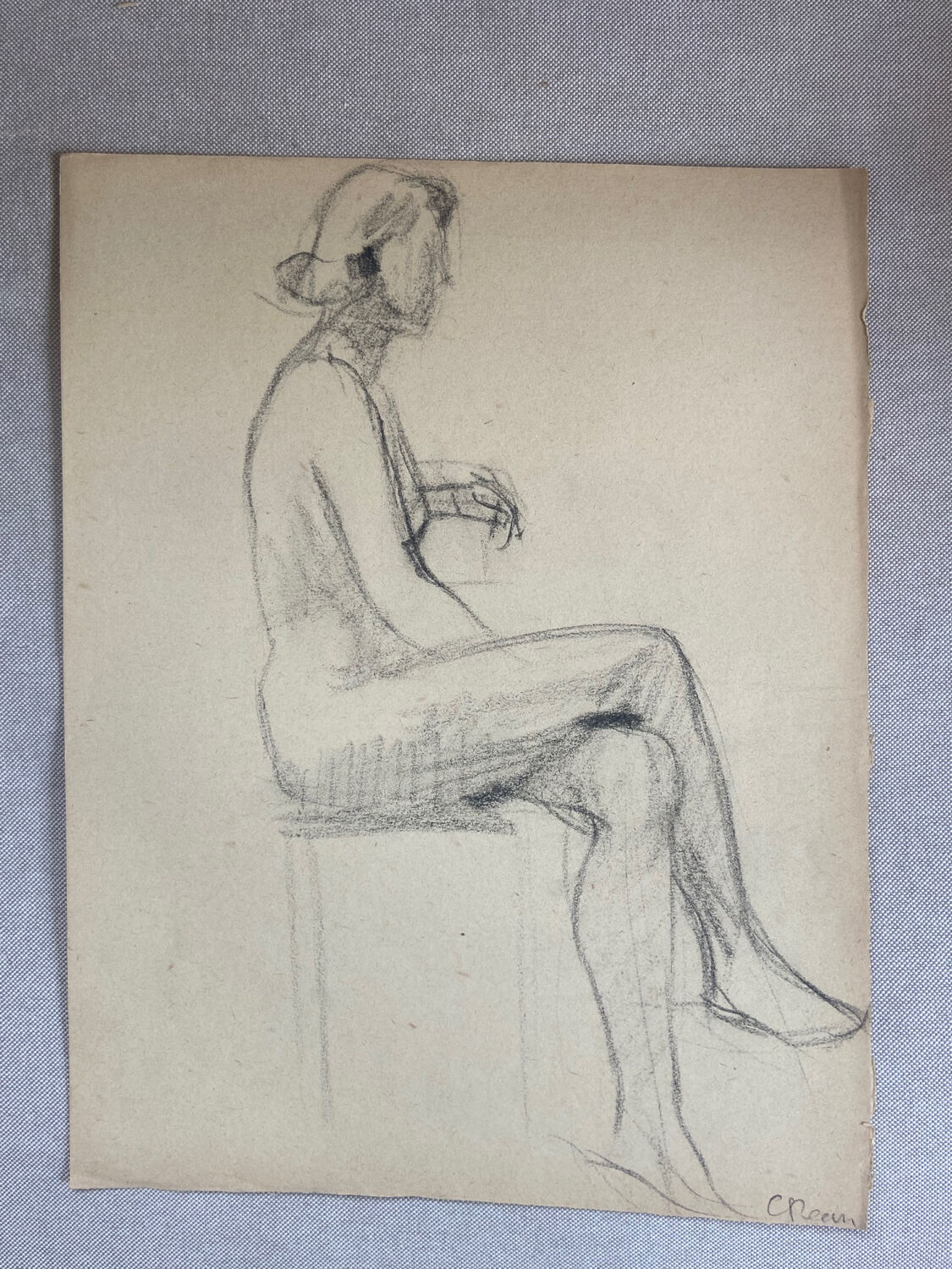 Female nude drawing