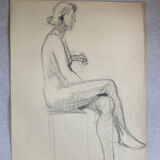 Female nude drawing