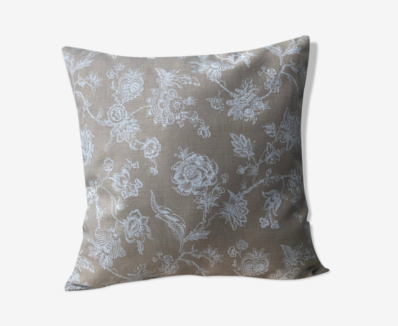 Coussin fleurs entrelacées