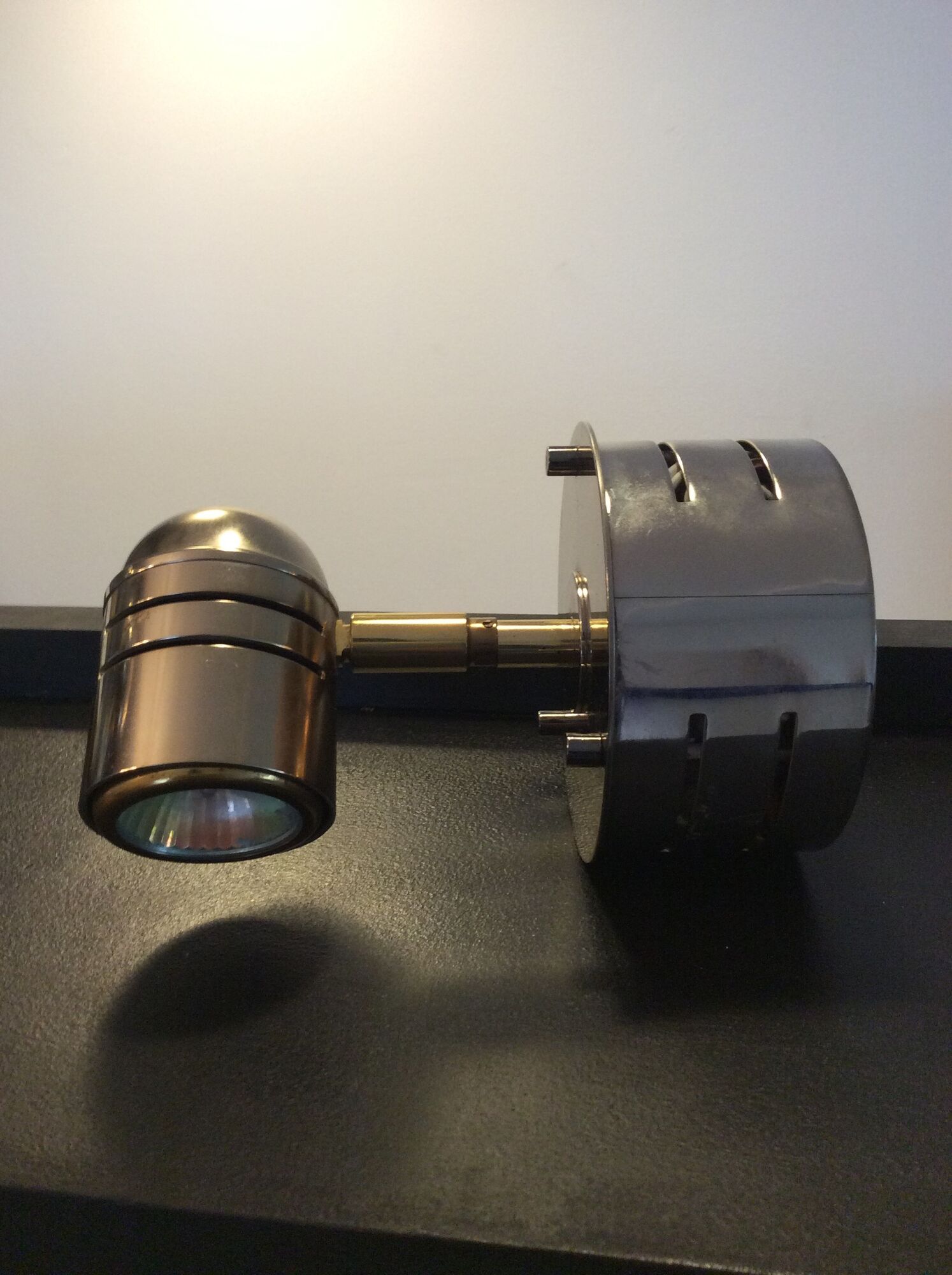 Pair of deknudt sconces in brass and chrome from the 70s