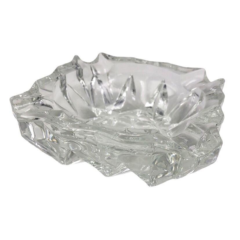 Vintage ashtray in chiseled glass