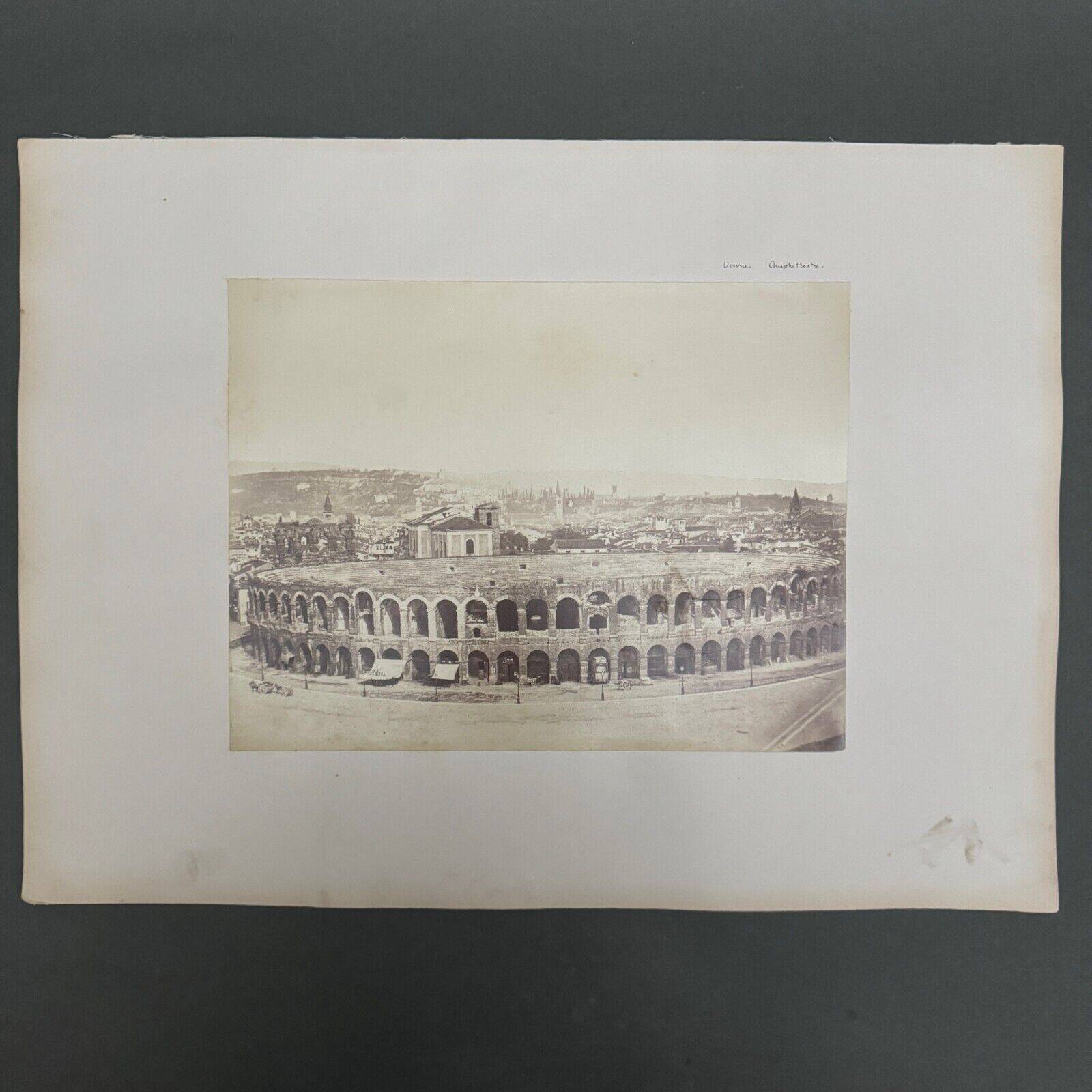 Photo albumine Vérone - Amphithéâtre XIXe