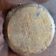 Vintage Florentine Coaster - Blue and Gold Wood (Diameter 10 cm)