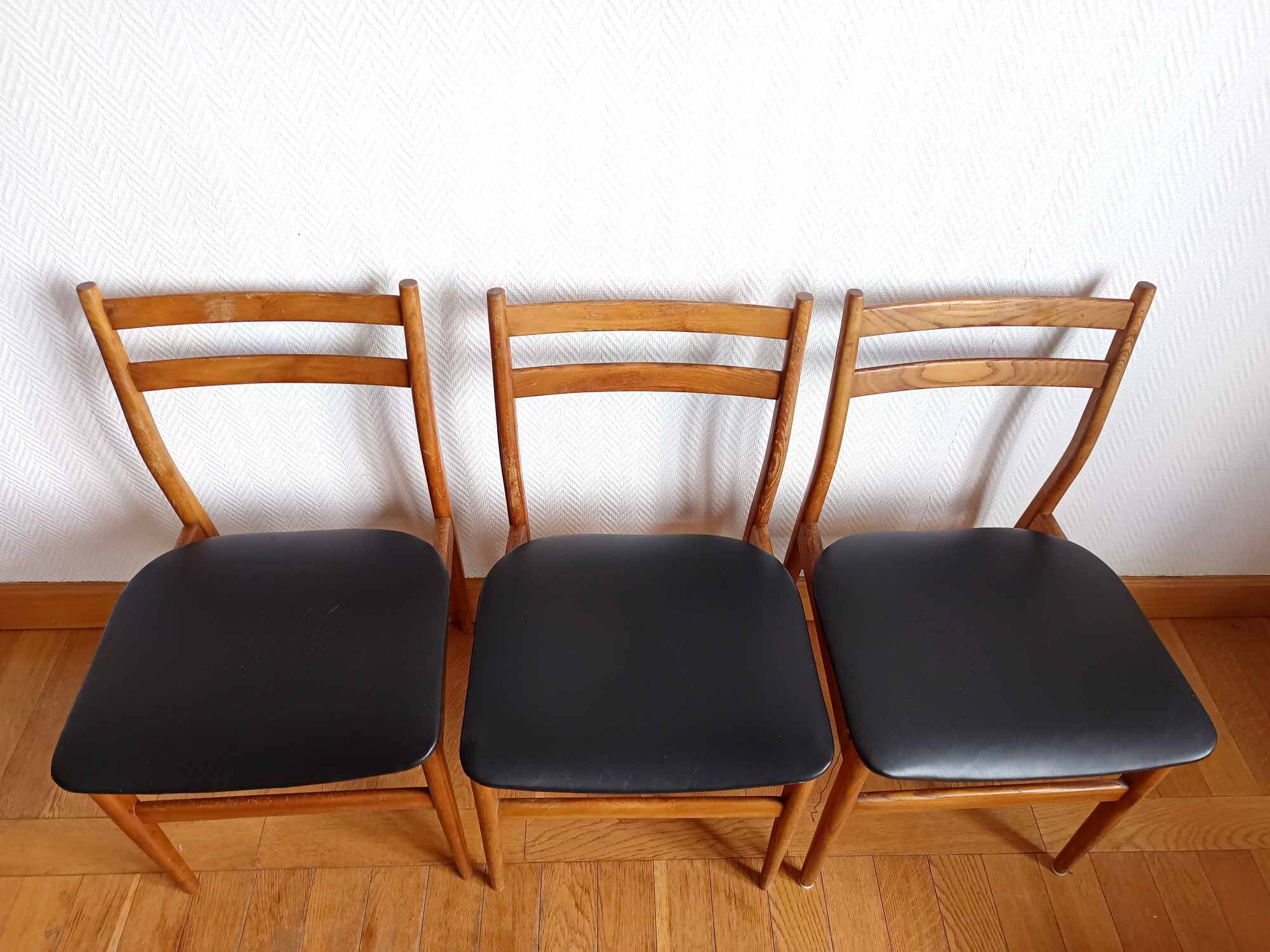 Five vintage Scandinavian chairs 1970