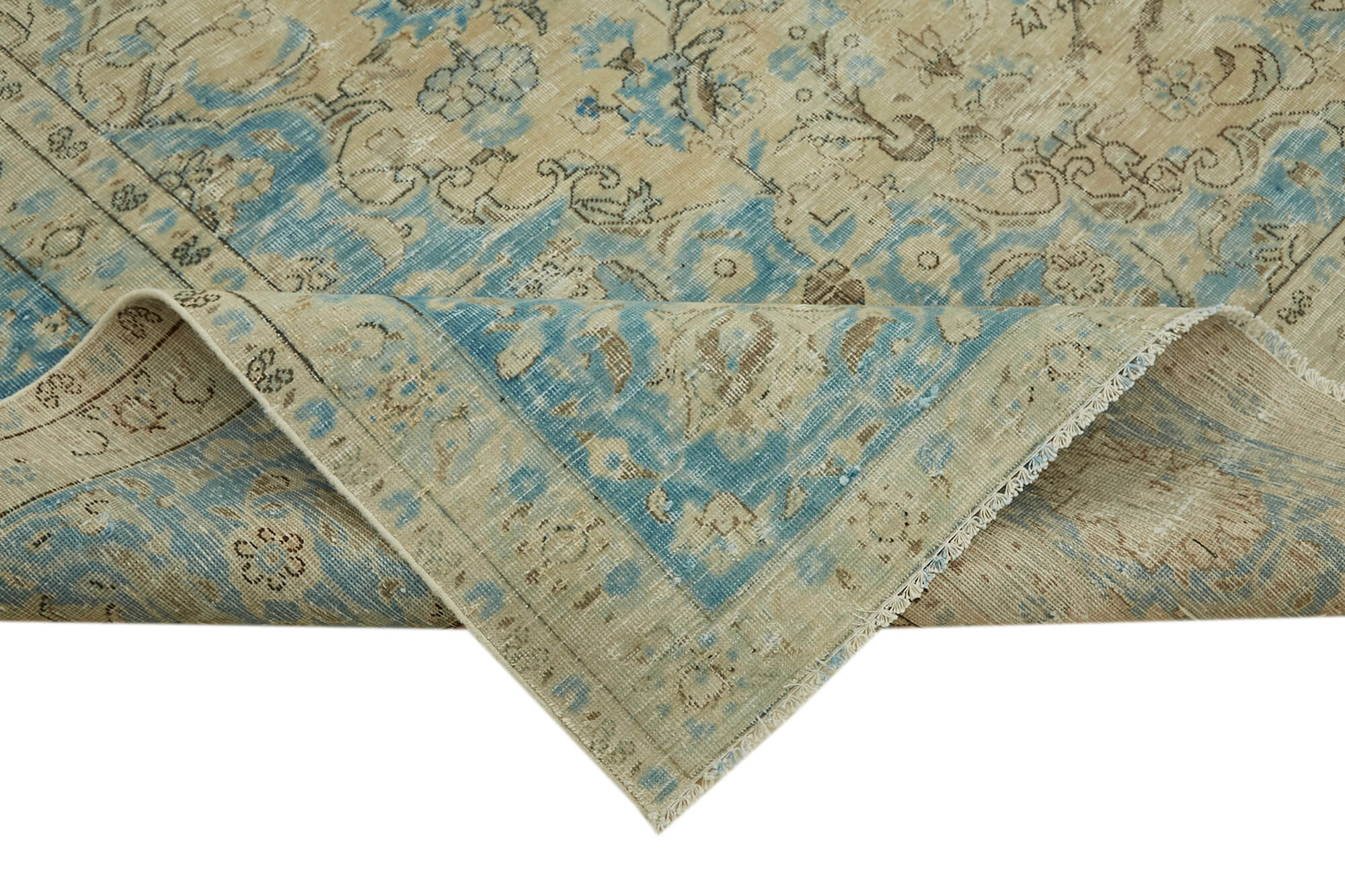 Handmade oriental contemporary 1980s 314 cm x 387 cm beige wool carpet