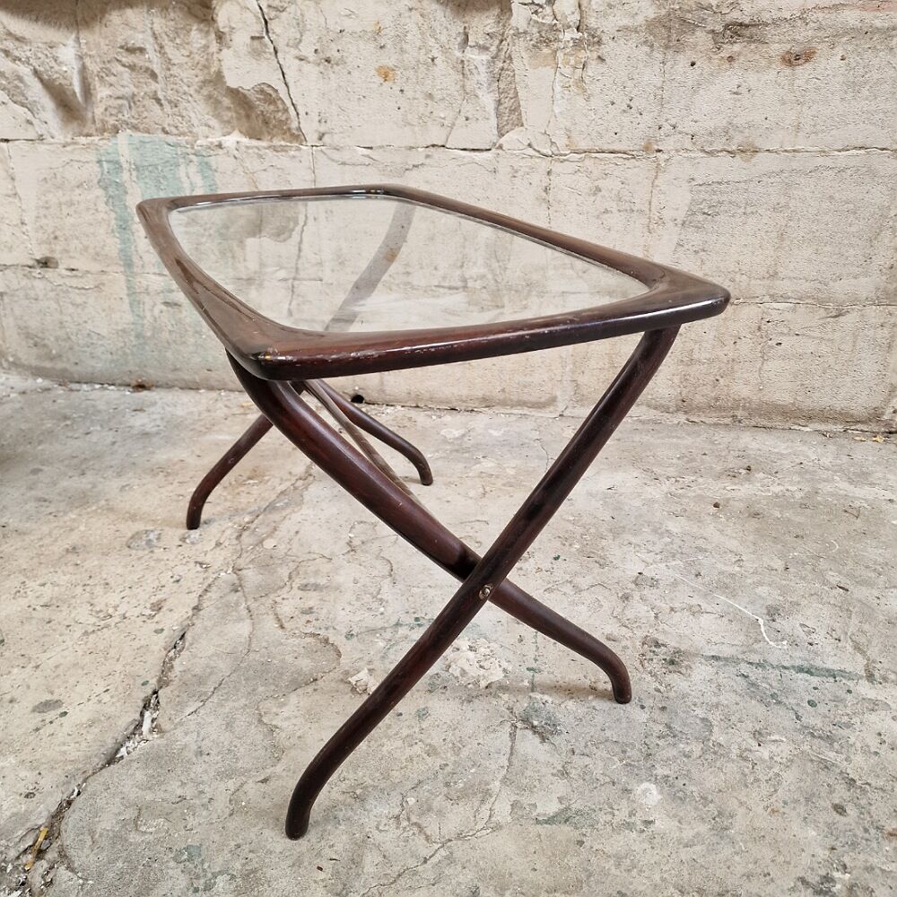 Vintage table basse conception italienne années 50 style ico & luisa parisi.