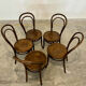 5 Thonet bistro chairs in curved wood