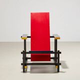 Gerrit Rietveld Red & Blue Chair for Cassina 1918/1970s