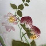 Set of 2 HB&Cie slip plates, diameter 21 cm, strawberry decoration
