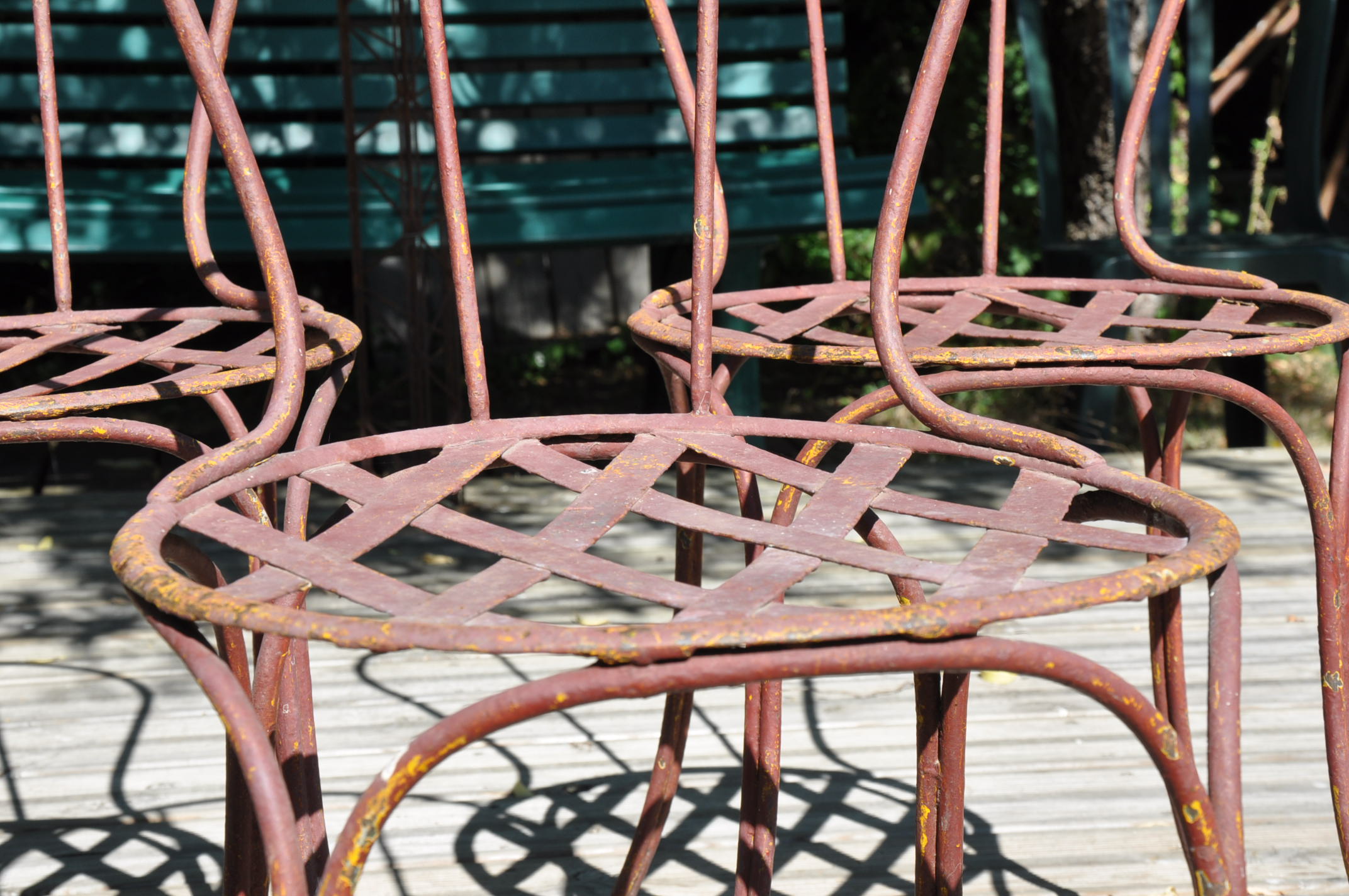 Set of 3 garden chairs