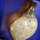 Large stoneware and wool lamp