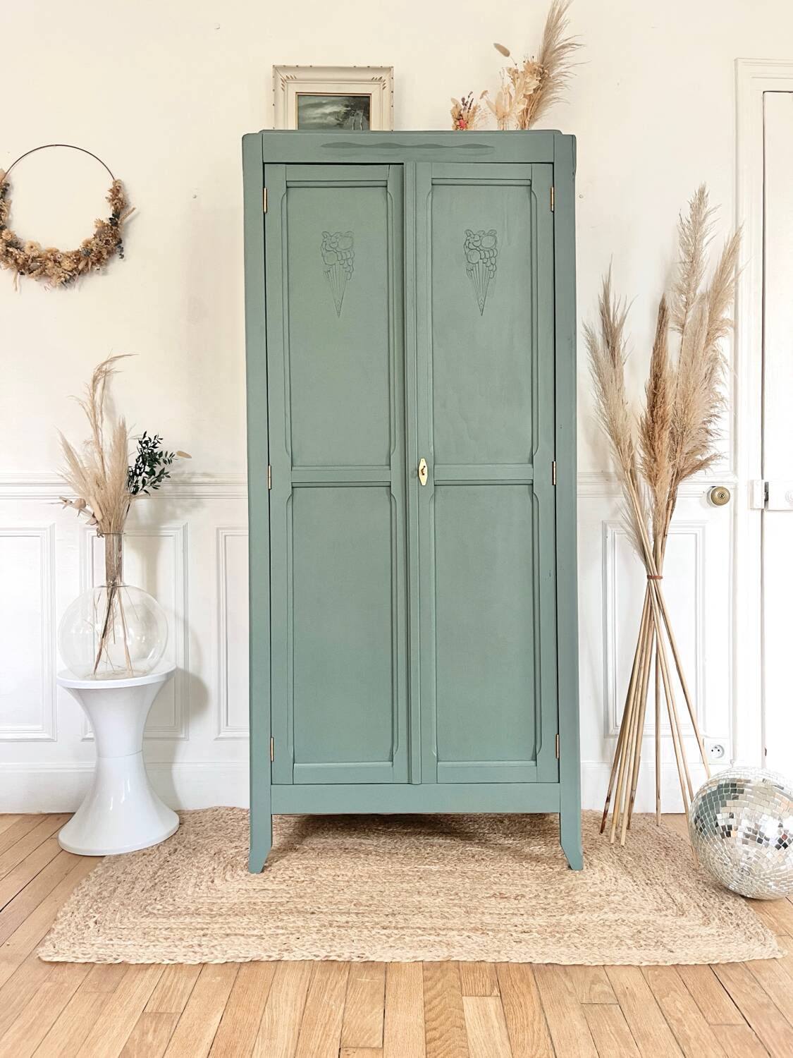 Armoire Art Déco verte