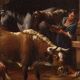 Great 18th century painting, pastoral scene with classical ruins