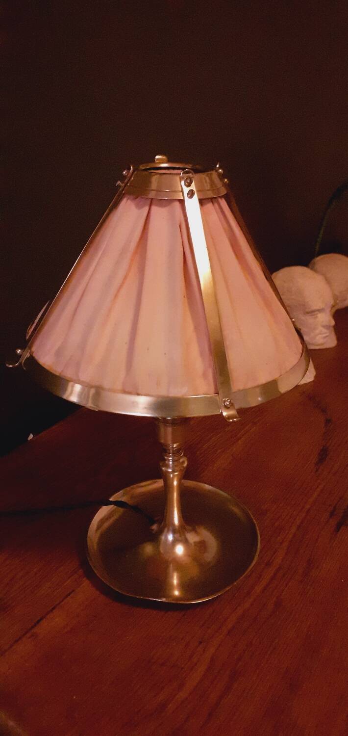 Lamp, Art Nouveau pocket, bronze noodle