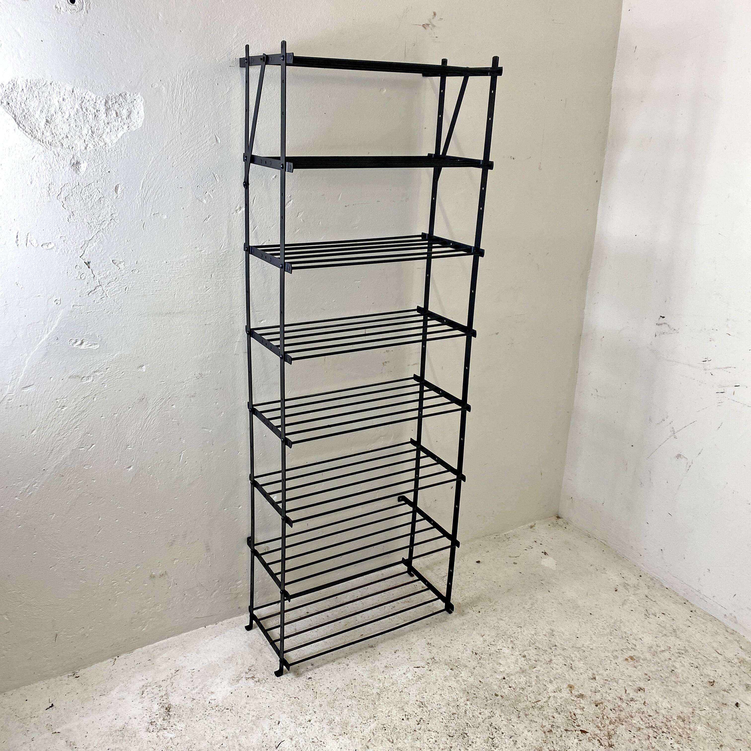 Industrial black shelf