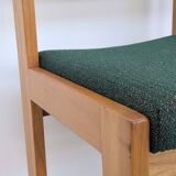 Set of 4 Maison Regain Vintage Chairs – Brutalist Solid Elm