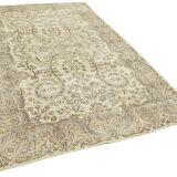 Handwoven anatolian beige rug 167 cm x 270 cm