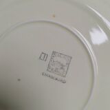 Plat assiette rectangle vintage salin France écailles Chambord motif géométrique