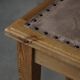 A pair of antique Danish pine stools from the late 19th century.