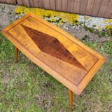 Coffee table 1950 cabinetmaker's marquetry.
