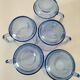 5 transparent blue Duralex mugs – French manufacturing