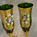 6 Murano champagne flutes