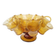 Vintage punch service blown glass Biot amber