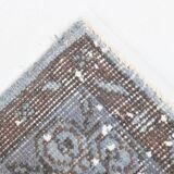 6x10 Rug For Living Room Bordered Blue Turkish Vintage Area Rug, 184x301Cm SK 1512