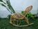Rocking chair rotin vintage Rohé Noordwolde
