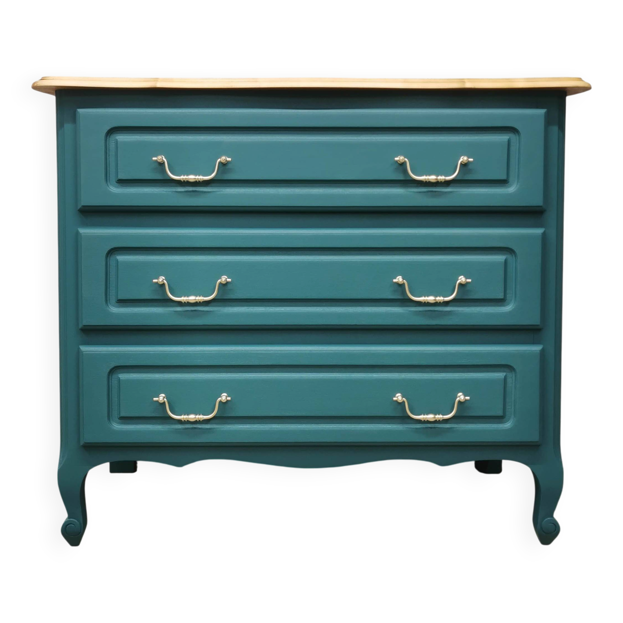 Vintage cherry wood commode refurbished