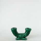 slip candle holder, Green, St Clément, 1960