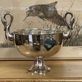 Champagne bucket in silver metal