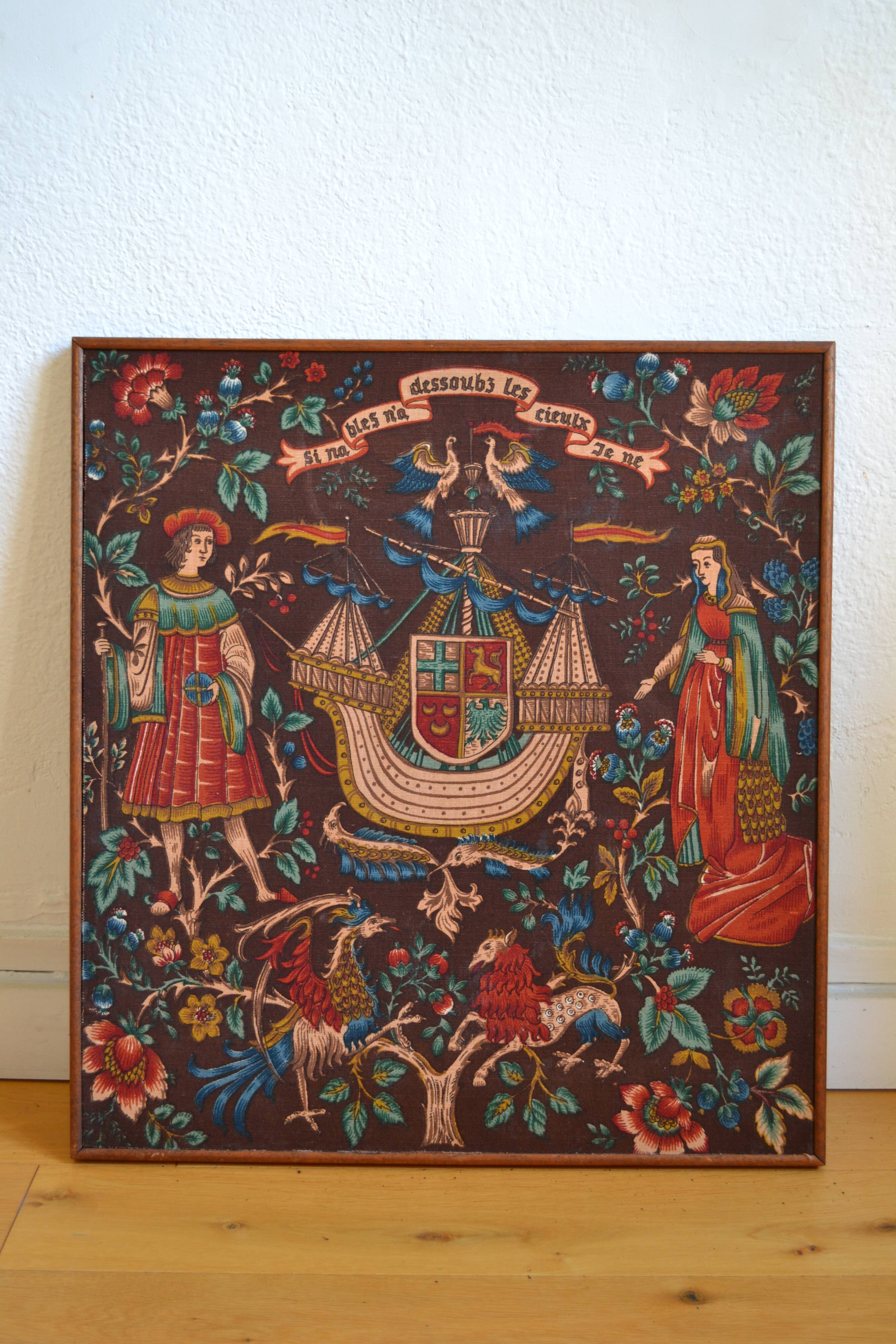 Vintage tapestry in the style of the Middle Ages