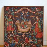 Vintage tapestry in the style of the Middle Ages