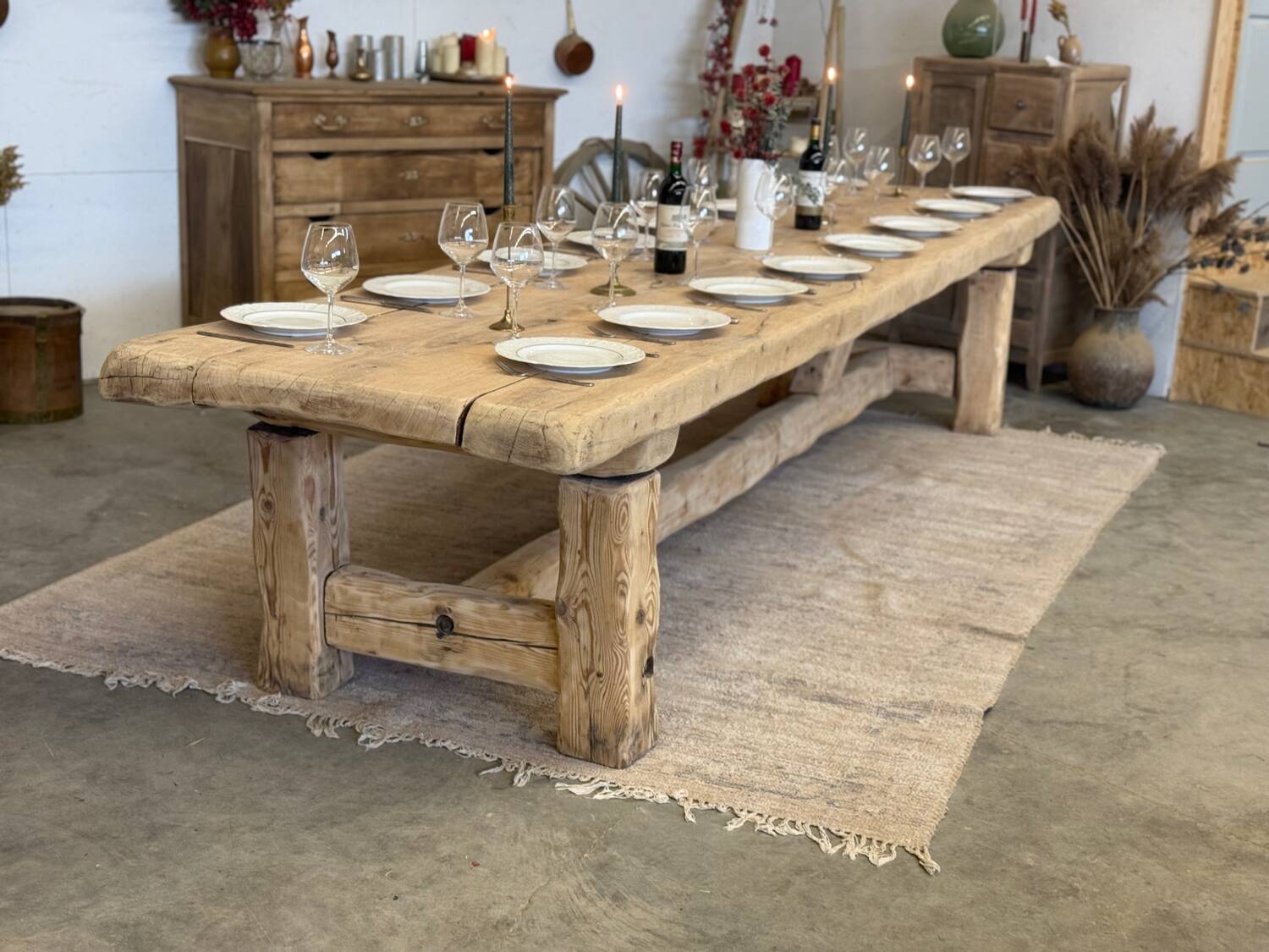 Very large renovated farmhouse table