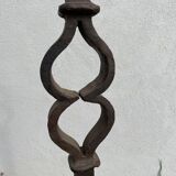 Floor lamp candle holder wrought iron brutalisms