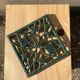Antique cast iron green enamelled cast iron vintage tableware