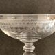 5 antique champagne glasses in engraved crystal