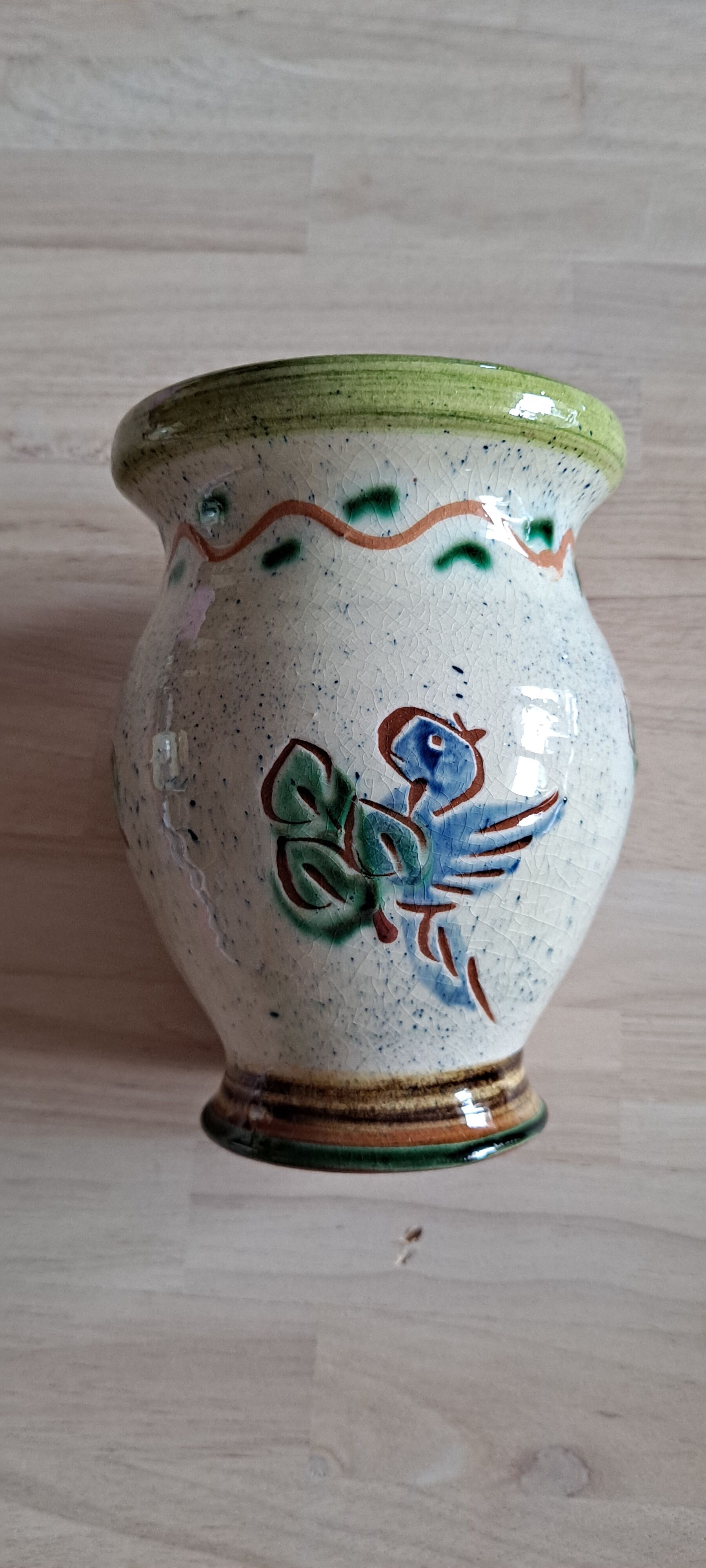 Vase terre vernissée