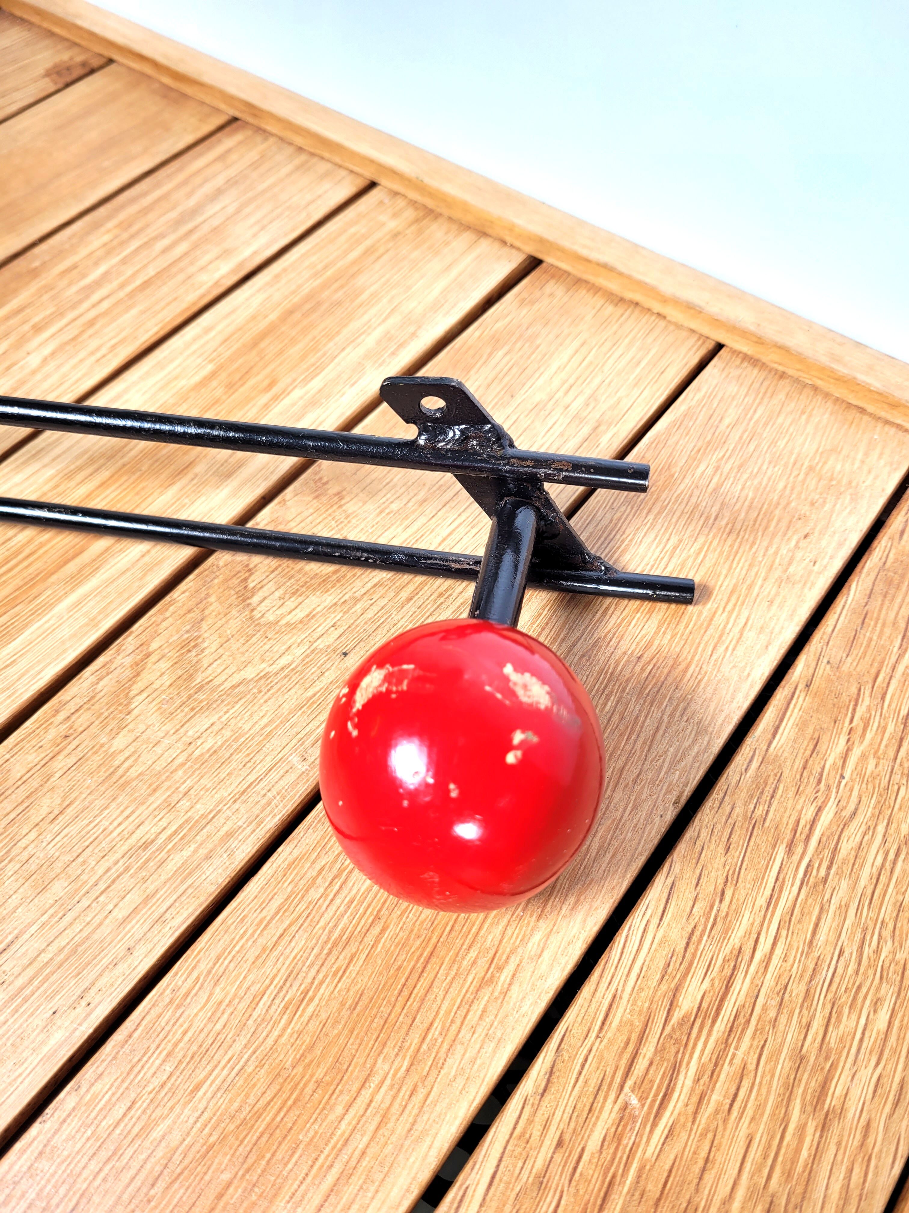 Wall coat rack 3 vintage balls