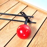 Wall coat rack 3 vintage balls
